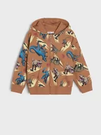 Swetry dla chłopców - Sinsay - Bluza z kapturem Jurassic World - beżowy - miniaturka - grafika 1