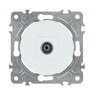 Gniazdka elektryczne - Gniazdo TV, białe, OVAL - miniaturka - grafika 1