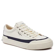 Trampki męskie - Trampki Pepe Jeans Ben Band M PMS31043 White 800 - miniaturka - grafika 1