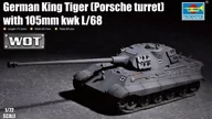 Kolekcjonerskie modele pojazdów - Plastikowy model do sklejania King Tiger w/ 105mm kWh L/68 Porsche Turret - miniaturka - grafika 1