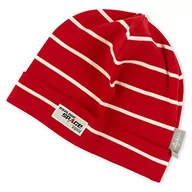 Czapki damskie - Sigikid Chłopięca mini czapka beanie z bawełny ekologicznej, czerwono-biała, 48 - miniaturka - grafika 1