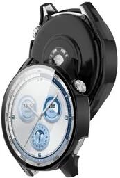 Bizon Etui ze szkłem do zegarka Case+Glass Watch do Huawei Watch GT 5 46 mm, czarne - Akcesoria do smartwatchy - miniaturka - grafika 1