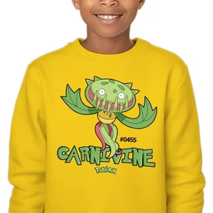 Bluza Dziecięca Żółta Bez Kaptura Prezent Dla Dziecka Carnivine 104 Wzory - Bluzy dla dziewczynek - miniaturka - grafika 1