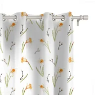 Zasłony - Zasłona SPRING wzór SP10 | żonkile i bazie 150 x 150 cm tkanina zaciemniająca - miniaturka - grafika 1