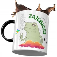 Kubki - Kubek Czarny Śmieszny Żajebioza Prezent z Nadrukiem ze Zdjęciem + Opakowanie na prezent (wzór 01) - miniaturka - grafika 1