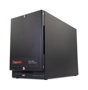 ioSafe 224+ NAS Komputer stacjonarny Intel® Celeron® J4125 2 GB DDR4 0 TB HDD DSM Czarny - Serwery - miniaturka - grafika 1