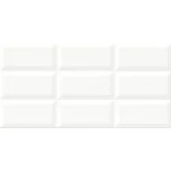 Płytki ceramiczne - Płytka ścienna PS604 WHITE GLOSSY STRUCTURE 29,7 x 60 - miniaturka - grafika 1