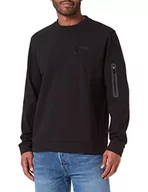 Bluzy męskie - BOSS salbiq bluza męska, czarny (Black1), S - miniaturka - grafika 1