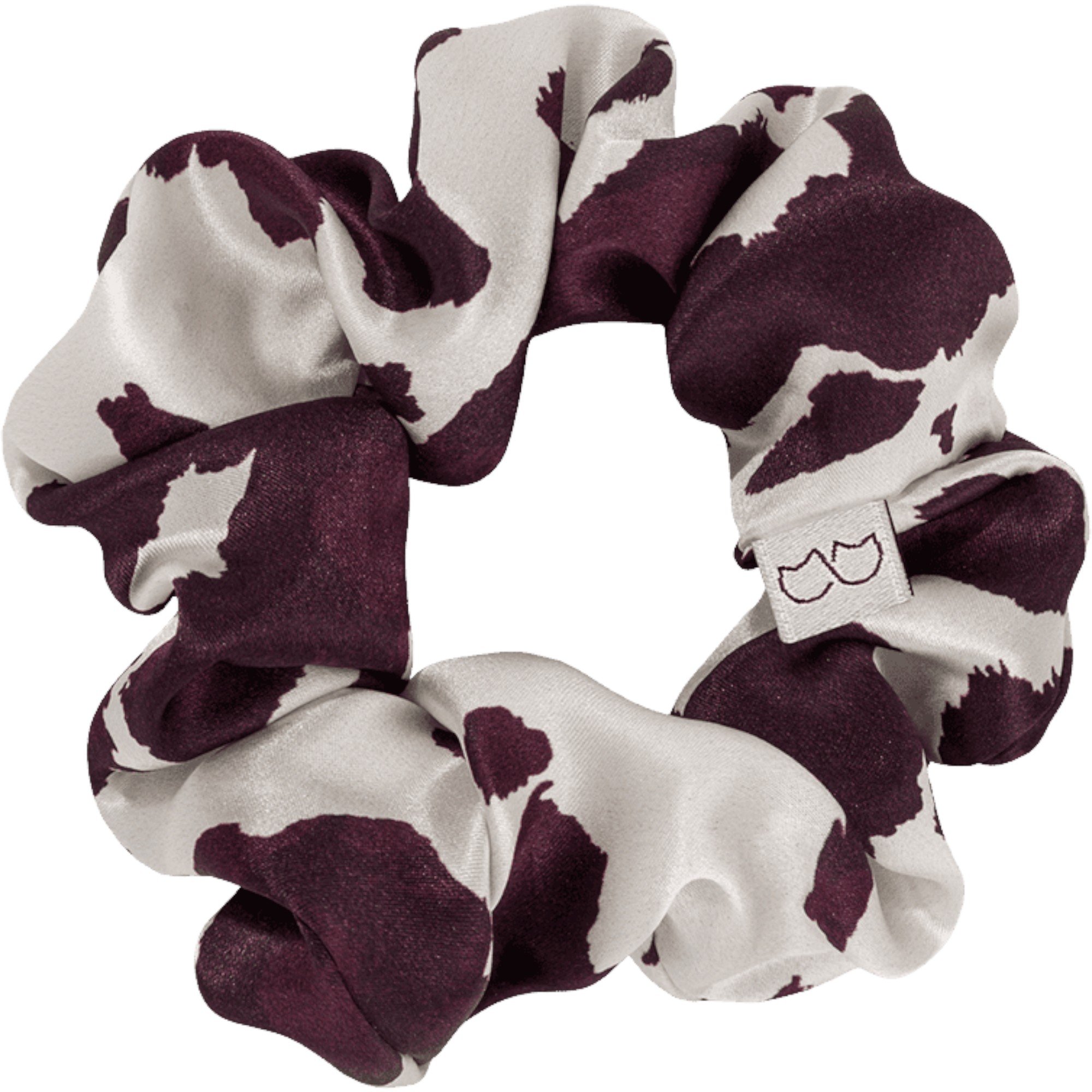 Cat&Cat Jedwabna Gumka do włosów, Cow burgundy