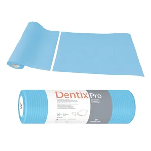 Serweta dentystyczna na rolce 33cm x 48cm niebieska podfoliowana 54g DentixPro 40szt - Sprzęt i akcesoria stomatologiczne - miniaturka - grafika 1