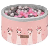 Suche baseny - Suchy Basen Różowy W Lamy Alpaki + 200 Piłeczek Róż - Szary - Perła - miniaturka - grafika 1
