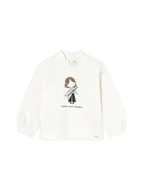 Bluzki damskie - Mayoral Bluzka 2073 Biały Regular Fit - miniaturka - grafika 1