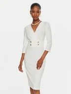 Sukienki - Rinascimento Sukienka koktajlowa CFC0119920003 Biały Regular Fit - miniaturka - grafika 1