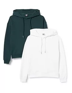 Urban Classics Damska bluza z kapturem, biały + zielony, XS - Bluzy damskie - miniaturka - grafika 1