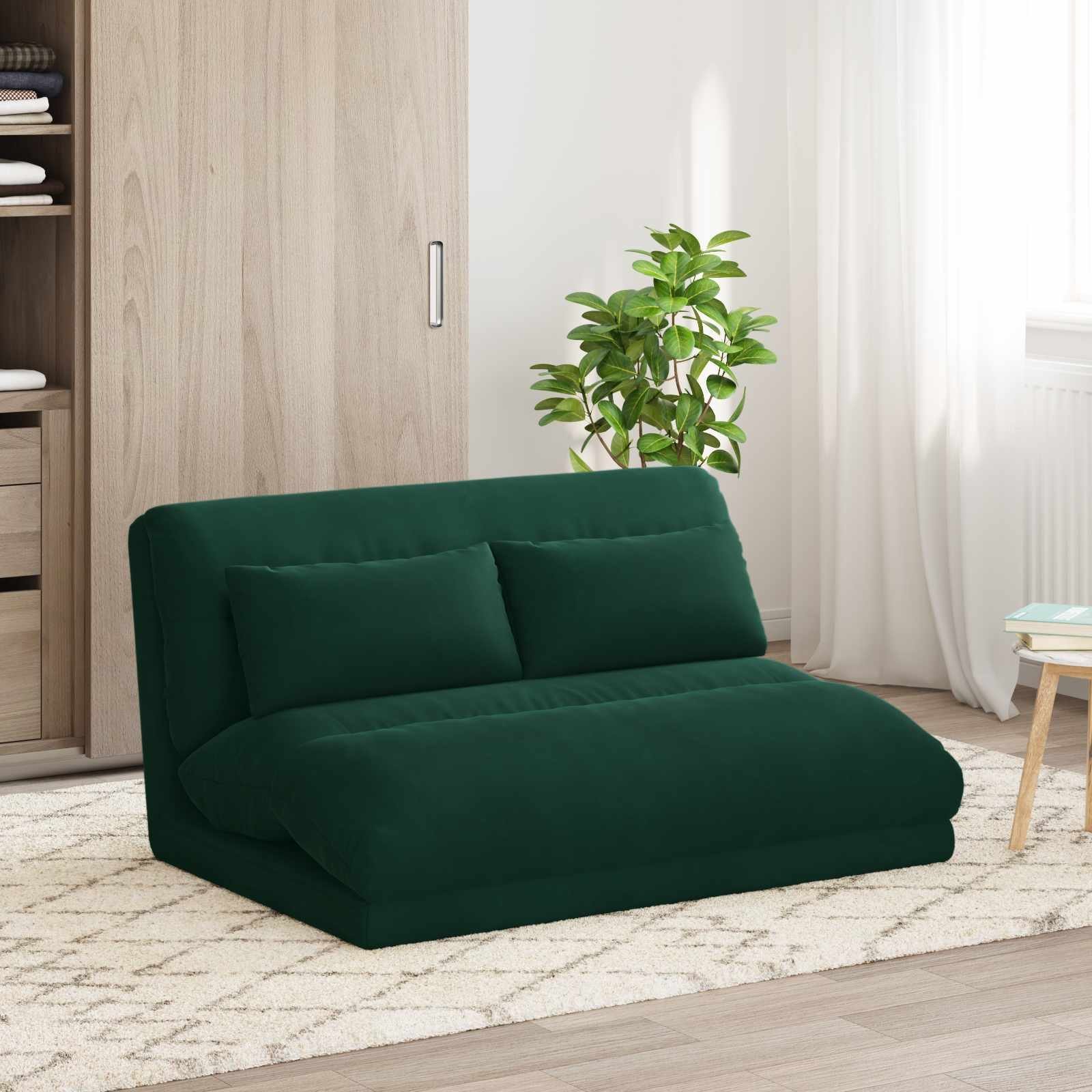 vidaXL vidaXL Krzesło na podłogę Ciemna zieleń 110 x 82 x 55 cm Aksamit
