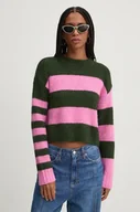 Swetry damskie - Desigual sweter z domieszką wełny HAMILTON damski  24WWJF30 - miniaturka - grafika 1