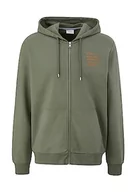 Bluzy męskie - s.Oliver Męska bluza z kapturem, zielona, L, zielony - miniaturka - grafika 1