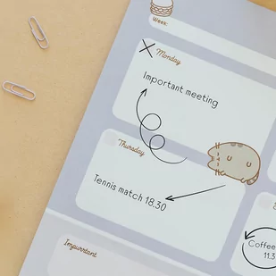 Pusheen - Planner tygodniowy z kolekcji Moments 54 strony A3 - Przybory szkolne - miniaturka - grafika 4