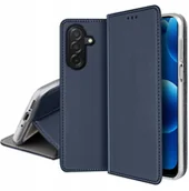 Etui i futerały do telefonów - Etui Skórzane Zamykane Czarne MAGNETYCZNE CASE do Samsung A17 5G + SZKŁO - miniaturka - grafika 1