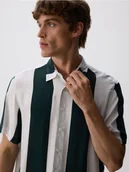 Koszule męskie - Reserved - Wiskozowa koszula comfort fit - morski - miniaturka - grafika 1