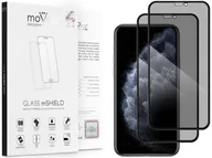 Szkła hartowane na telefon - movear 2.5D MAX privacy na iPhone Xs / X do Etui, Cały Ekran anti spy AIPXSGMP03CBK - miniaturka - grafika 1