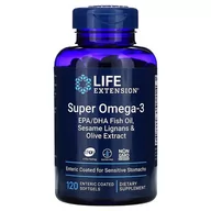 Witaminy i minerały - Life Extension - Super Omega-3 EPA / DHA z Lignanami Sezamowymi i Ekstraktem z Oliwek, 120 kapsułek miękkich - miniaturka - grafika 1