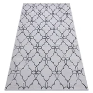 Dywany - Dywan MEFE nowoczesny 8504 Koniczyna, kwiatki - Strukturalny, dwa poziomy runa ciemno szary 240x330 cm - miniaturka - grafika 1