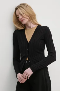 Pepe Jeans kardigan IZABEL CARDIGAN damski kolor czarny lekki PL702225 - Swetry damskie - miniaturka - grafika 1