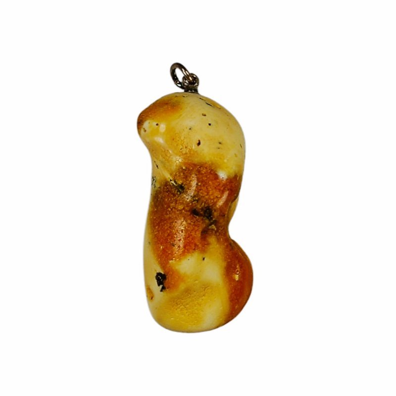 Wisior z miodowego bursztynu