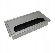 Meble modułowe i akcesoria - Przepust kablowy aluminium 160x80 mm przelotka kablowa srebrna - miniaturka - grafika 1