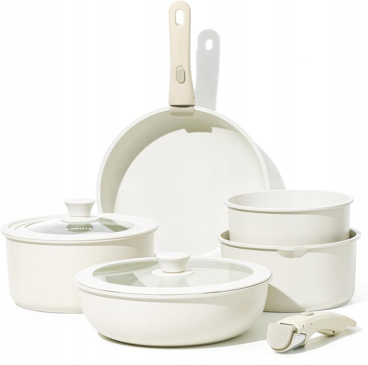 Zestaw 9Szt. Garnek Patelnie Indukcyjne Nieprzywierające Garnki Patelnia