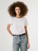 Koszulki i topy damskie - Pepe Jeans Koszulka "Aria" w kolorze białym - miniaturka - grafika 1