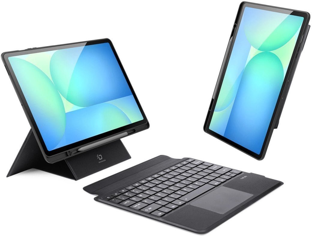 Etui z klawiaturą Dux Ducis DK series na Samsung Tab S10 FE+ Plus z podświetleniem - czarna