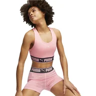 Bielizna sportowa damska - Stanik fitness cardio PUMA Mid Impact Puma Strong PM - miniaturka - grafika 1