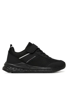 Tommy Hilfiger Sneakersy T3X9-34115-1845 S Czarny - Buty dla chłopców - miniaturka - grafika 1