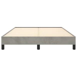 Lumarko Rama łóżka, jasnoszara, 140x190 cm, tapicerowana aksamitem - Łóżka - miniaturka - grafika 6