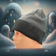 Czapki damskie - Męska Czapka Zimowa ocieplana polarem - L/XL 2MORO ST-561A kolor szary - miniaturka - grafika 1