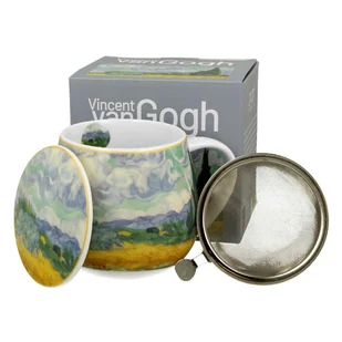 Porcelanowy kubek z zaparzaczem 430 ml Van Gogh Wheat Field - Kubki - miniaturka - grafika 1