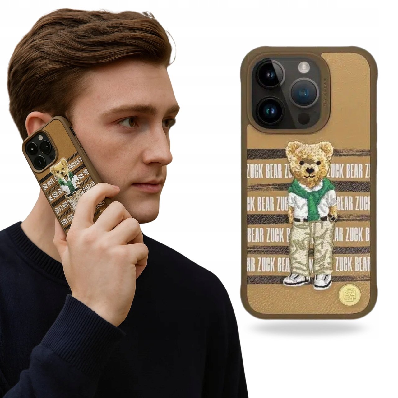 Etui Na Telefon Zuck Bear Do Iphone 16 Plecki Nakładka Eko Skóra