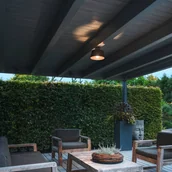 Lampy ogrodowe - Lampa sufitowa SLV Photoni, czarna, aluminium, Ø 25 cm - miniaturka - grafika 1