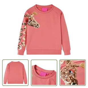 Bluza dziecięca - stary róż - 128 - Bluza Dziecięca - Bluzy dla dziewczynek - miniaturka - grafika 1