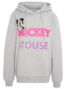 Disney Myszka Miki Szara Damska bluza z kapturem firmy Recovered, wielobarwny, M - Bluzy damskie - miniaturka - grafika 1