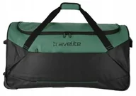 Torby podróżne - Torba Podróżna na kółkach Travelite BASICS 71cm Czarno Zielona - miniaturka - grafika 1