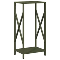 Wózki magazynowe - vidaXL Stojak na drewno opałowe Oliwkowy Zielony 34x25x70 cm - miniaturka - grafika 1