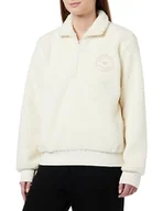 Bluzy damskie - Emporio Armani Damska bluza polarowa Fuzzy, Pale Cream, L - miniaturka - grafika 1