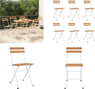 Fotele i krzesła ogrodowe - vidaXL Krzesła bistro 6 szt. Składane krzesła bistro z litego drewna akacjowego i stali - Składane krzesła bistro - Meble ogrodowe - Meble zewnętrzne - miniaturka - grafika 1