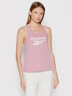 Koszulki i topy damskie - Reebok Top Identity HN6866 Fioletowy Relaxed Fit - miniaturka - grafika 1