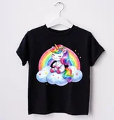 Koszulki dla dziewczynek - Koszulka dla dziewczynki z unicornem uni6 - miniaturka - grafika 1