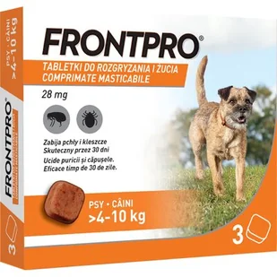 FRONTPRO M(4-10kg) 28mg x3tab.-tabletki na pchły i kleszcze - Artykuły przeciw pasożytom - miniaturka - grafika 1