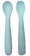 Sztućce dla dzieci - B-Łyżeczki silikonowe 2 szt. Blue mint B572020 - miniaturka - grafika 1